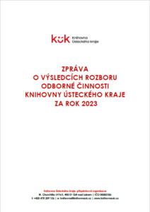 Zpráva o výsledcích rozboru odborné činnosti Knihovny Ústeckého kraje v roce 2023 – titulní list